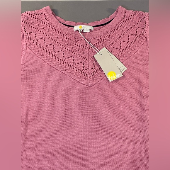 NWT Boden Wide Sleeve Embroidered Knit Midi Dress; Dusty Rose - Womens US 16/18L - Picture 9 of 17